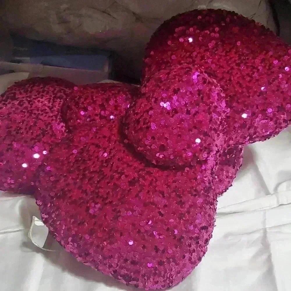 Pink sequin pillows set of 2